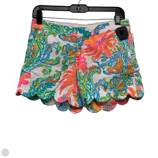 Shorts Designer By Lilly Pulitzer In Green & White, Size: 0