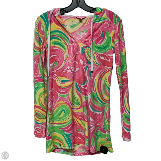 Swimwear Cover-up Designer By Lilly Pulitzer In Green & Pink, Size: Xs