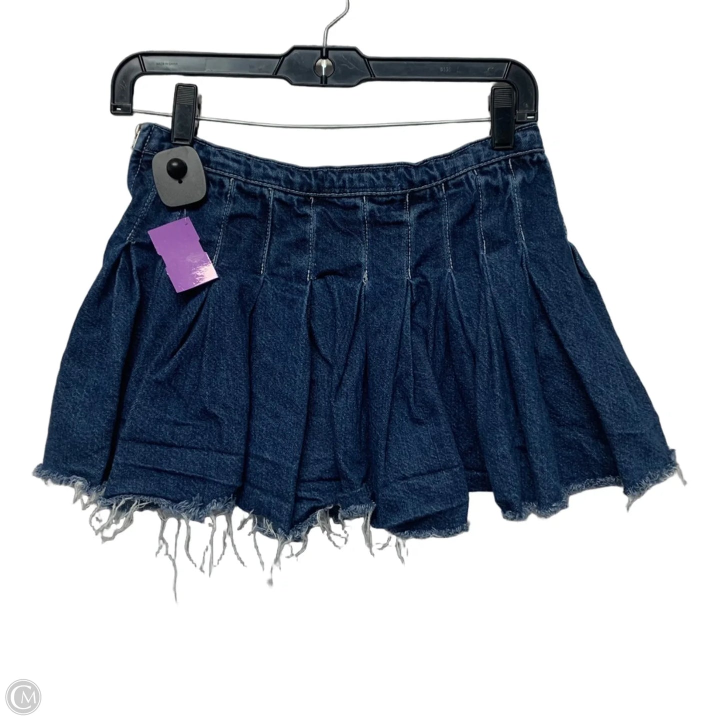 Skirt Mini & Short By Zara In Blue Denim, Size: Xs