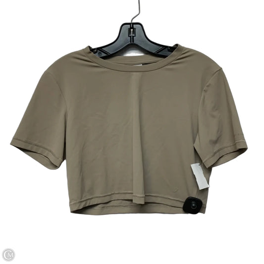 Athletic Top Short Sleeve By Gym Shark In Brown, Size: L