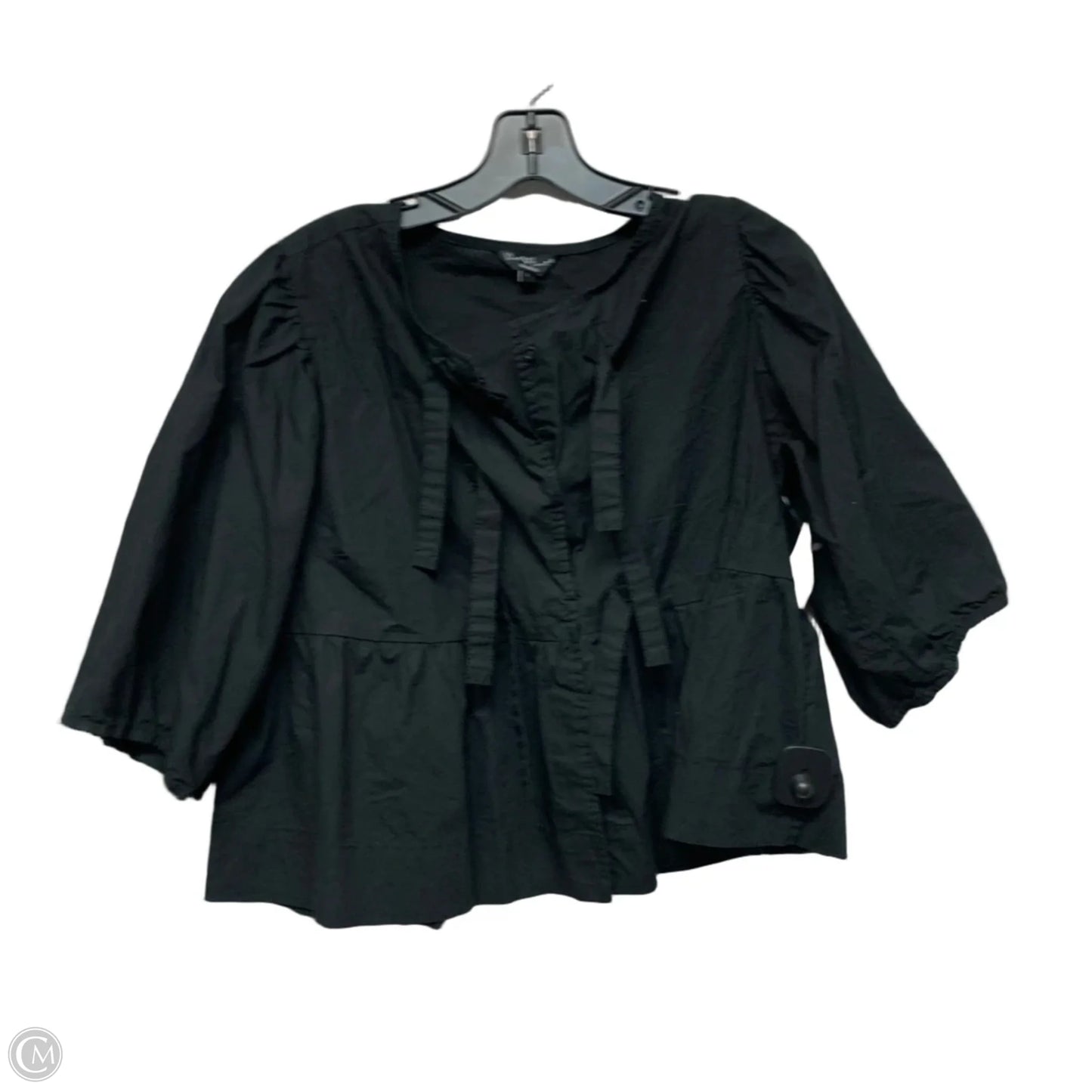 Top Short Sleeve By Velvet Heart In Black, Size: L