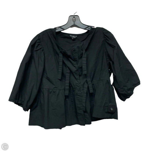 Top Short Sleeve By Velvet Heart In Black, Size: L
