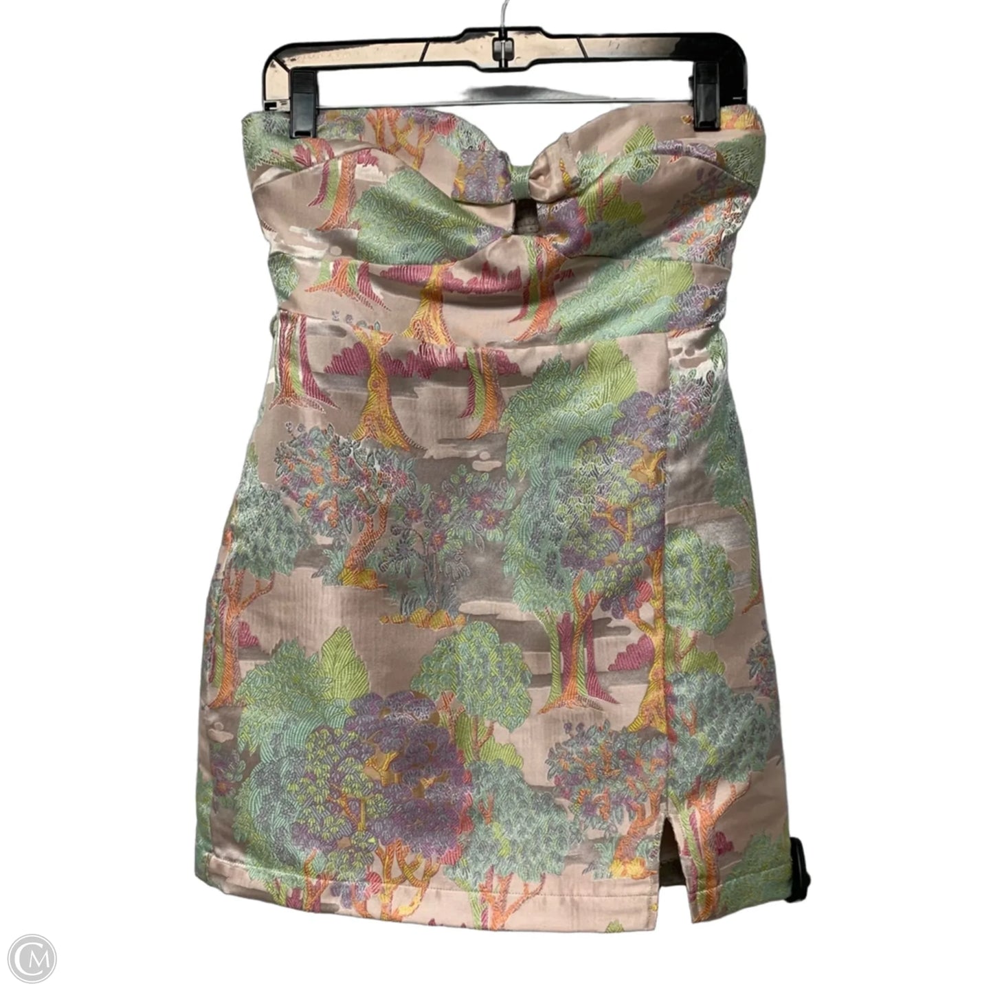 Dress Casual Short By Maeve In Green & Pink, Size: S