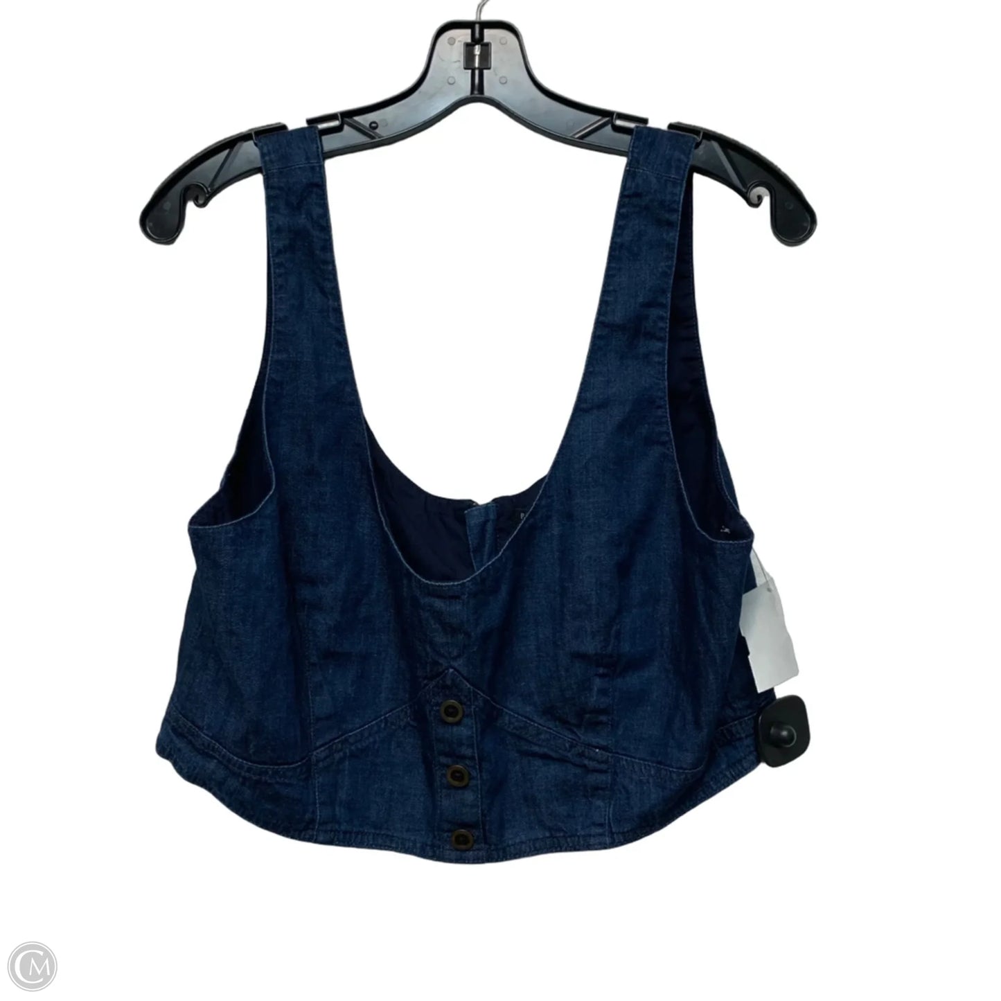 Top Sleeveless By Banana Republic In Blue Denim, Size: L