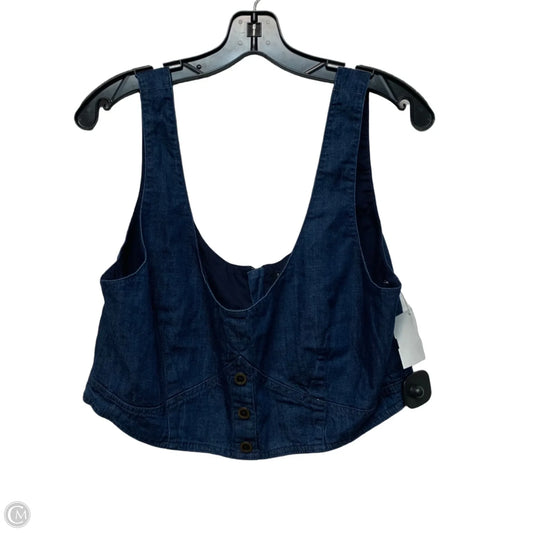 Top Sleeveless By Banana Republic In Blue Denim, Size: L