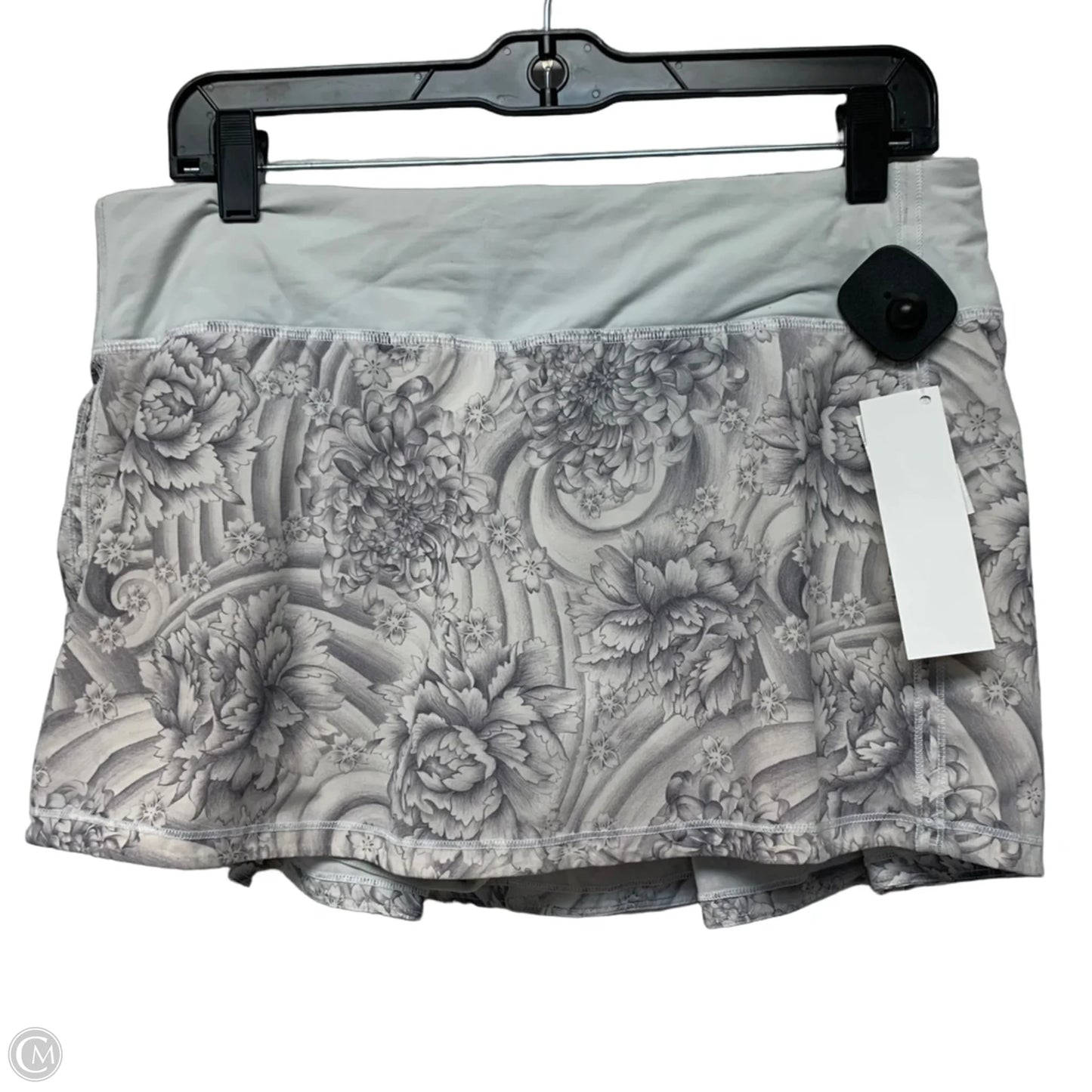 Athletic Skort By Lululemon In Grey & White, Size: M