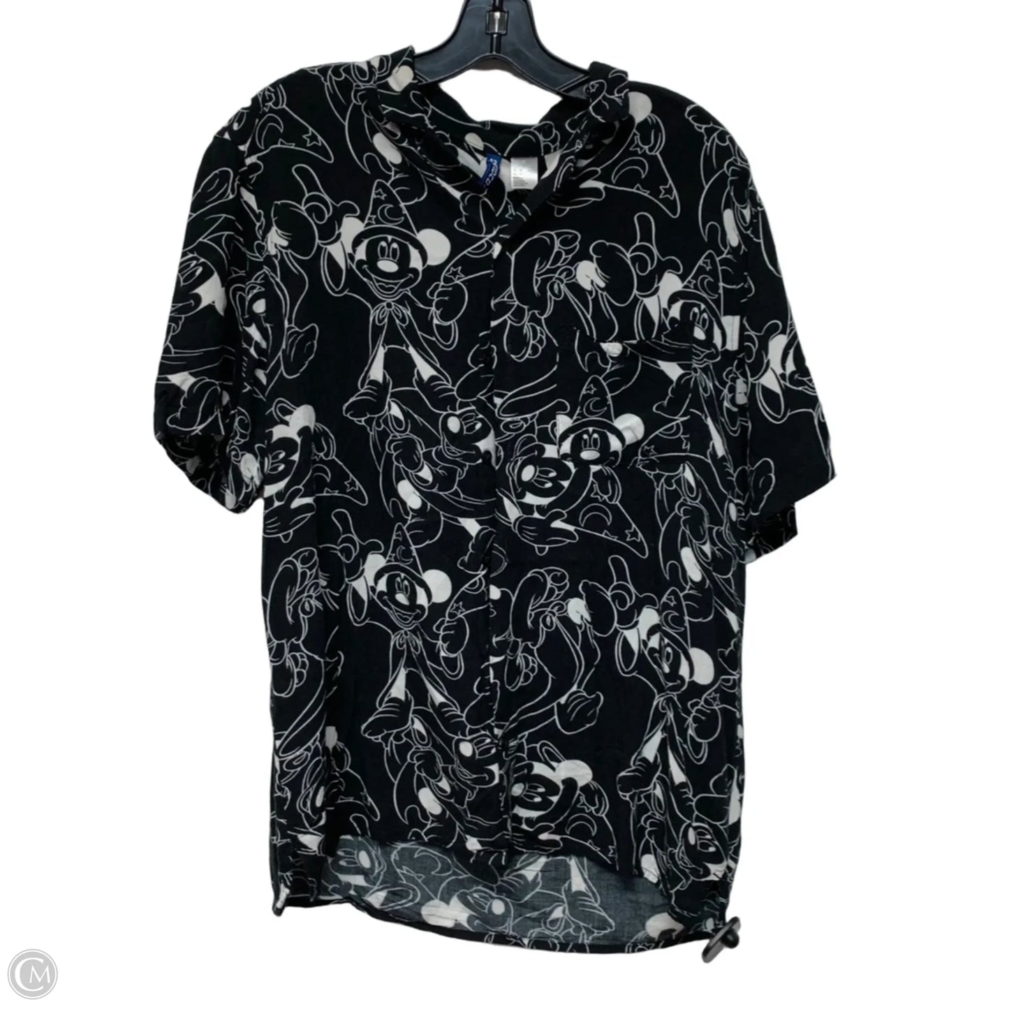 Top Short Sleeve By Divided In Black & White, Size: M