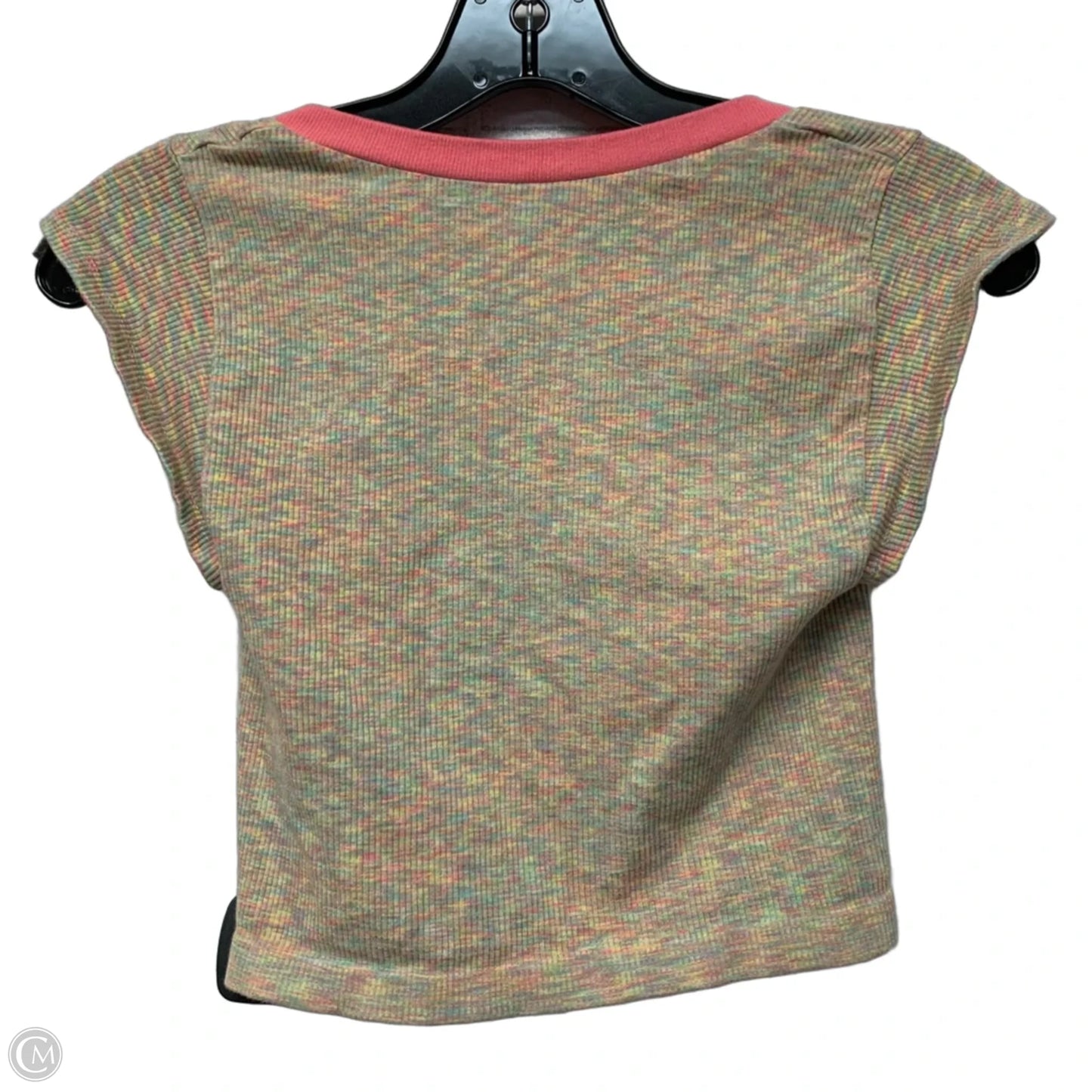 Top Short Sleeve By Out From Under In Pink & Yellow