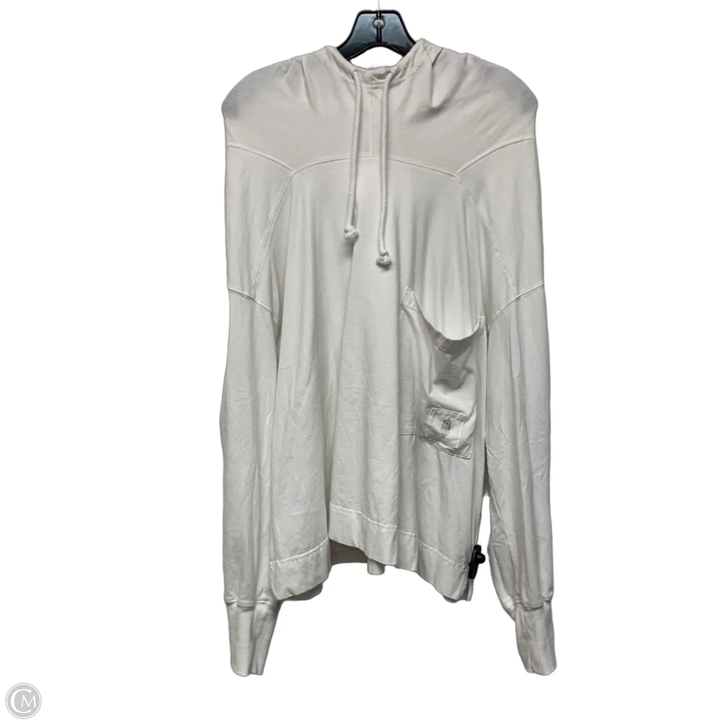 Athletic Top Long Sleeve Hoodie By Free People In White, Size: S