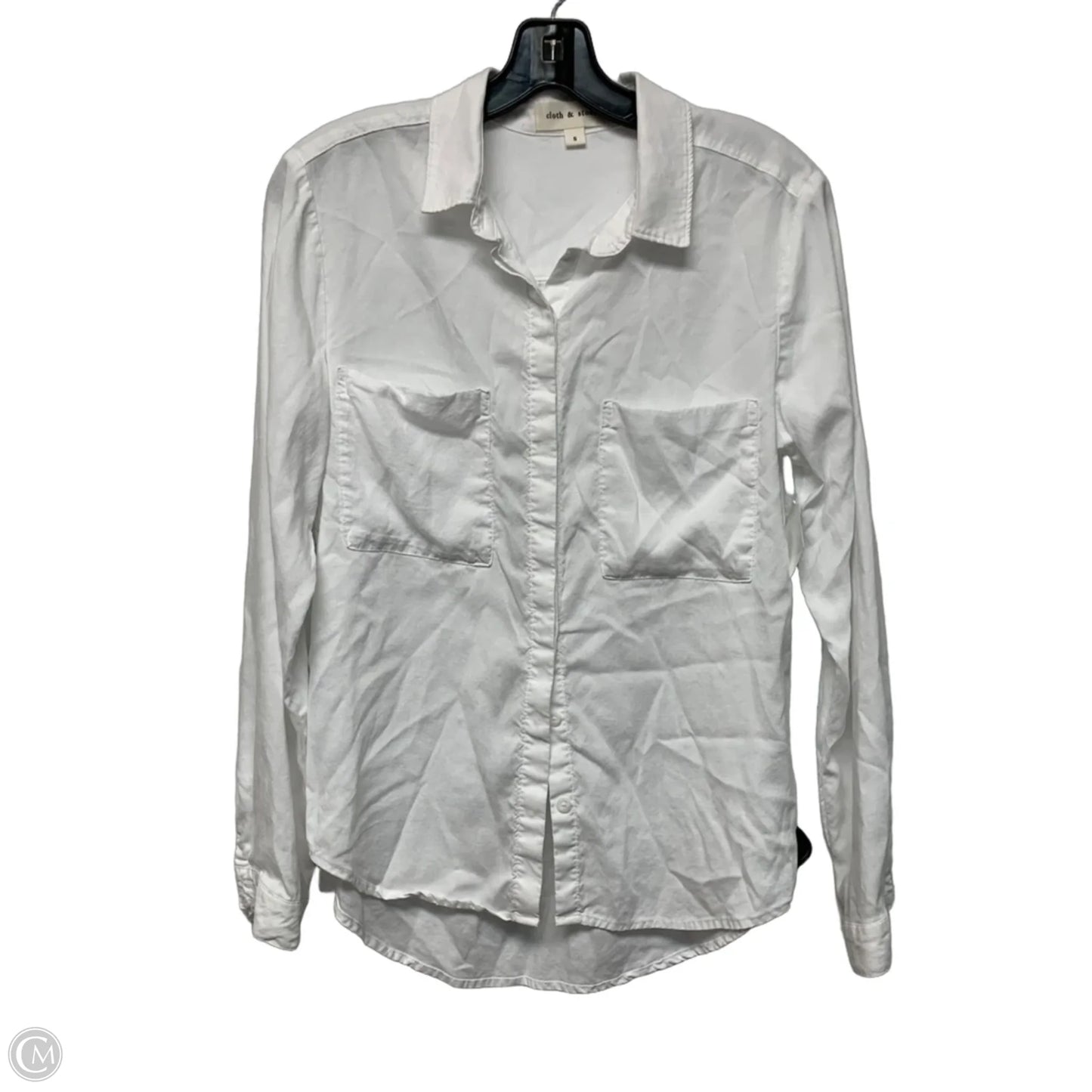 Top Long Sleeve By Cloth & Stone In White, Size: S