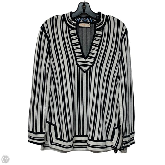 Top Long Sleeve Designer By Tory Burch In Striped Pattern, Size: L
