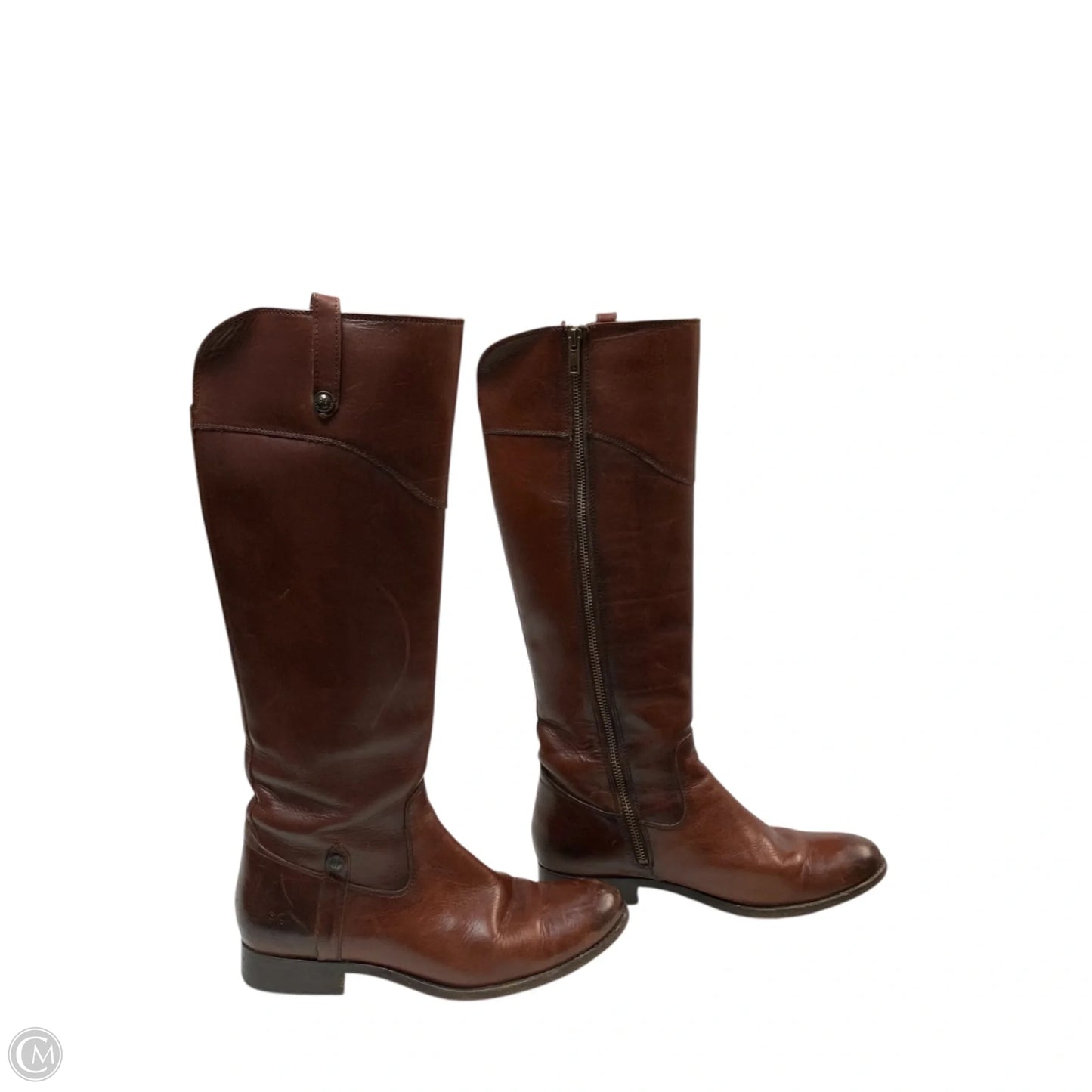 Boots Designer By Frye In Bronze, Size: 8