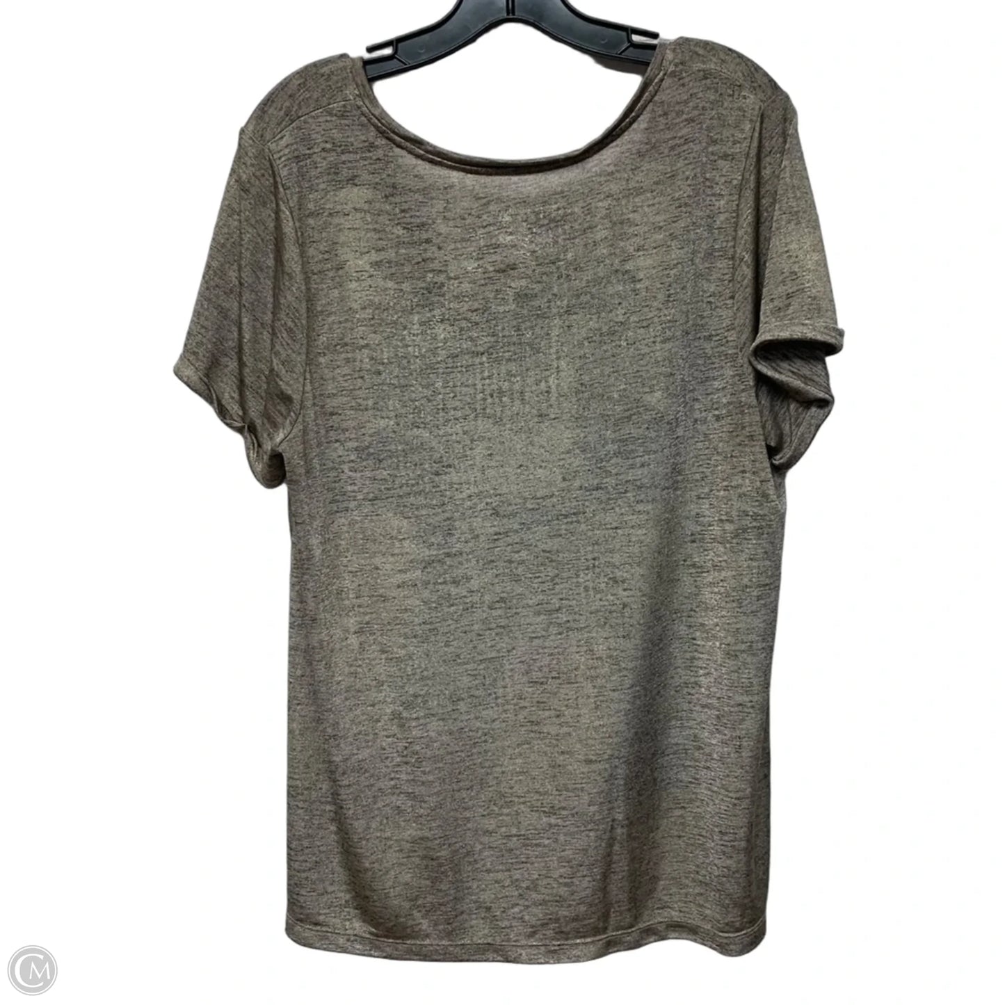 Top Short Sleeve By Anthropologie In Grey, Size: L
