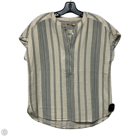 Top Short Sleeve By Faherty In Striped Pattern, Size: S
