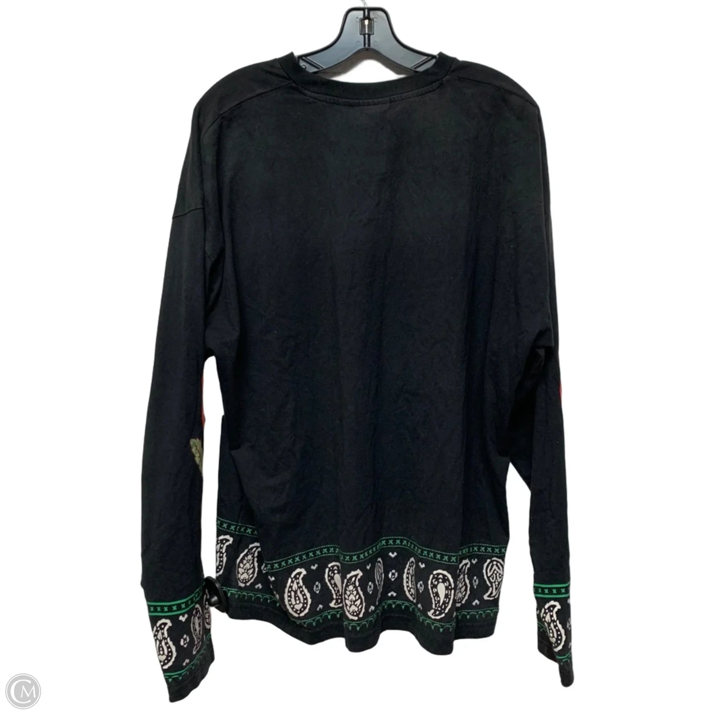 Top Long Sleeve By Found In Black, Size: L