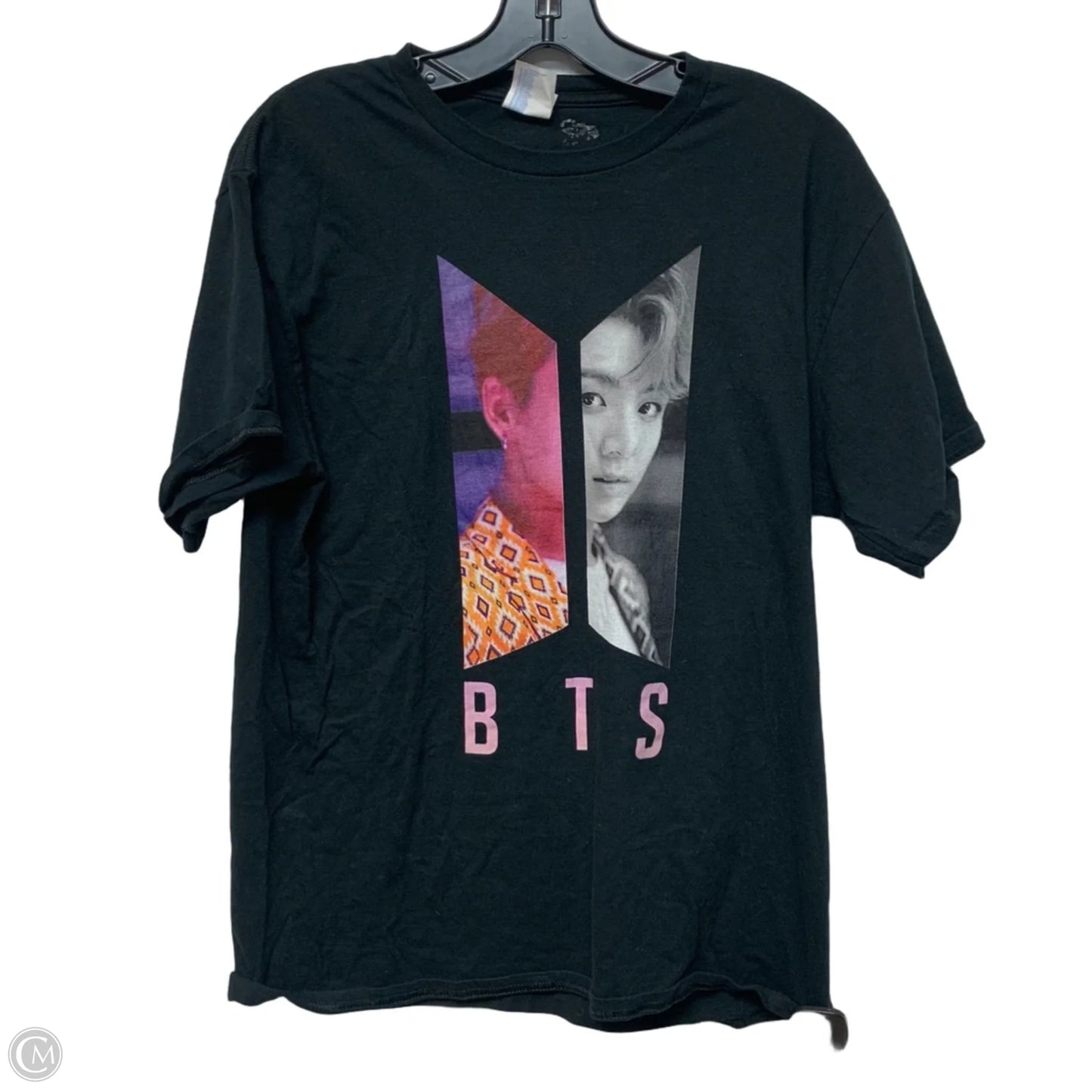 Top Short Sleeve By Port & Company In Black, Size: M
