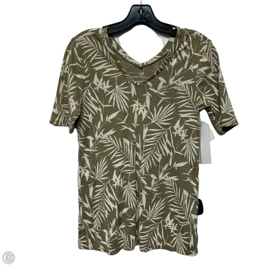 Top Short Sleeve By J. Jill In Green & White, Size: Xsp
