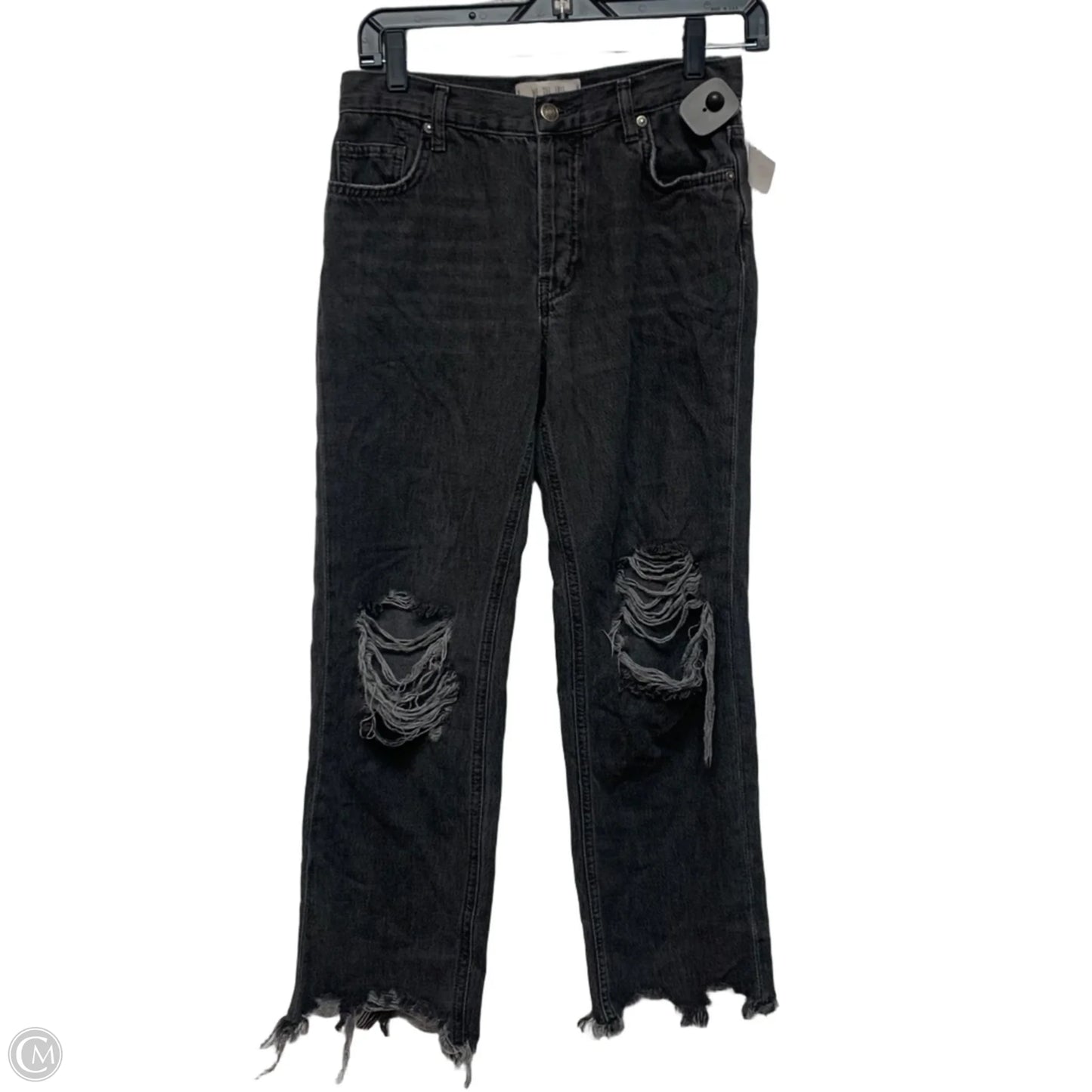 Jeans Straight By We The Free In Black Denim, Size: 2