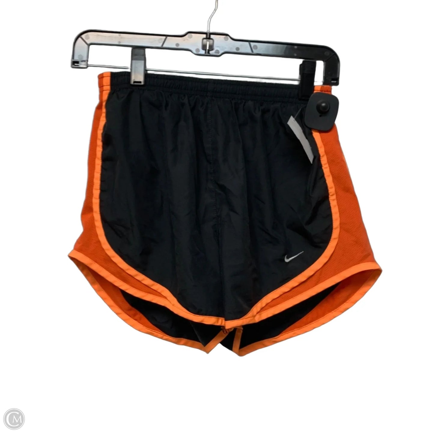 Athletic Shorts By Nike Apparel In Black & Orange, Size: S