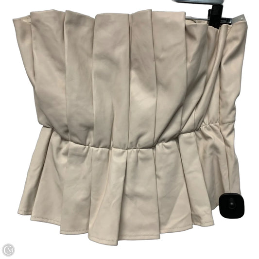 Top Sleeveless By Do + Be In Cream, Size: L
