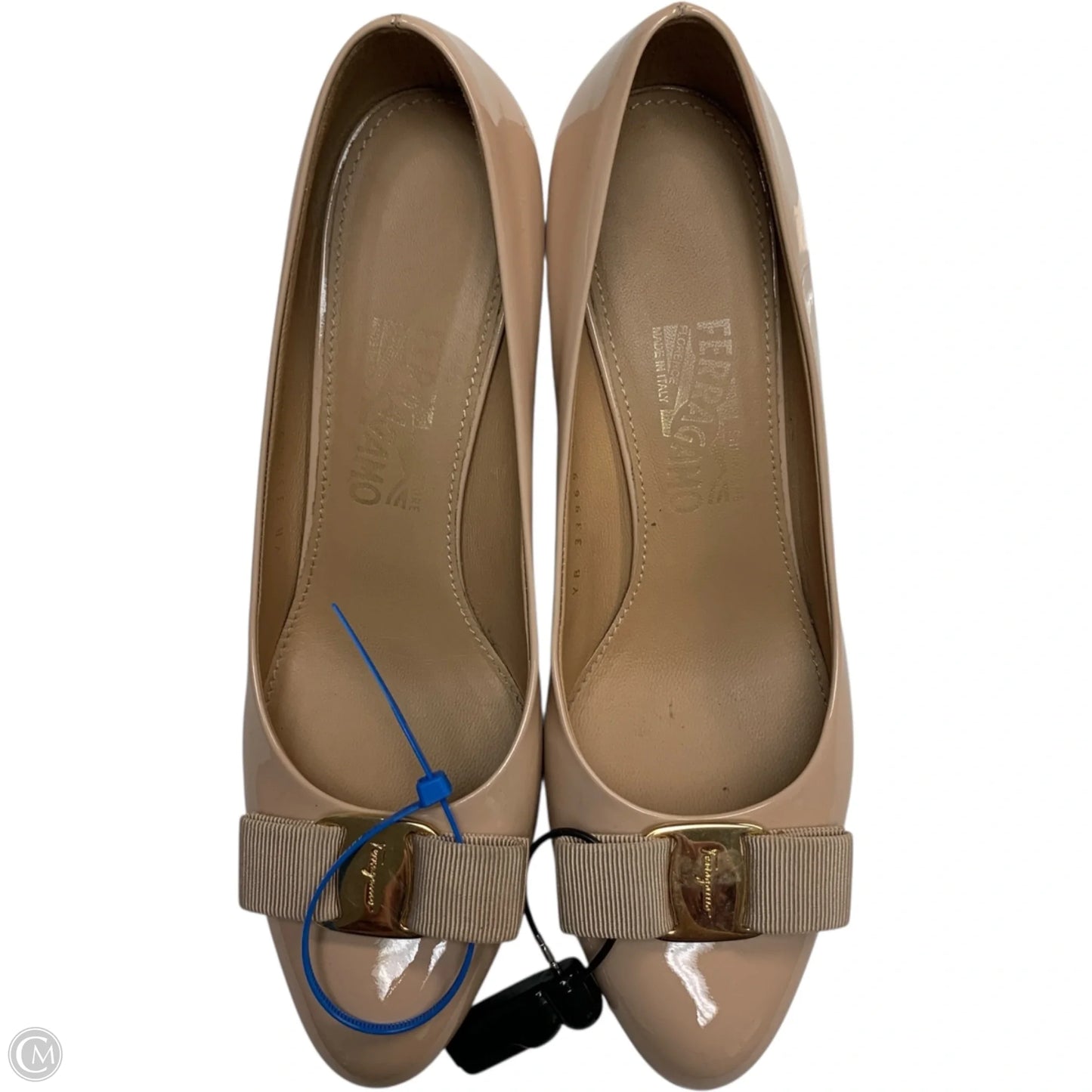 Shoes Luxury Designer By Ferragamo In Tan, Size: 6.5