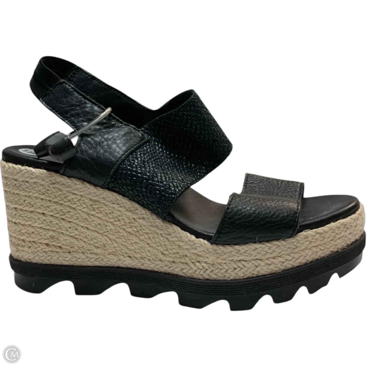 Sandals Heels Wedge By Sorel In Black, Size: 9.5