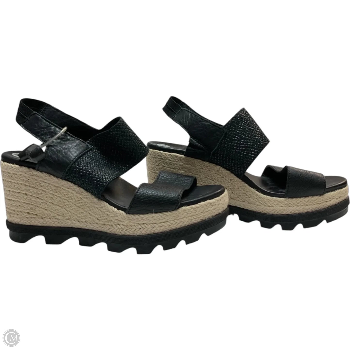 Sandals Heels Wedge By Sorel In Black, Size: 9.5