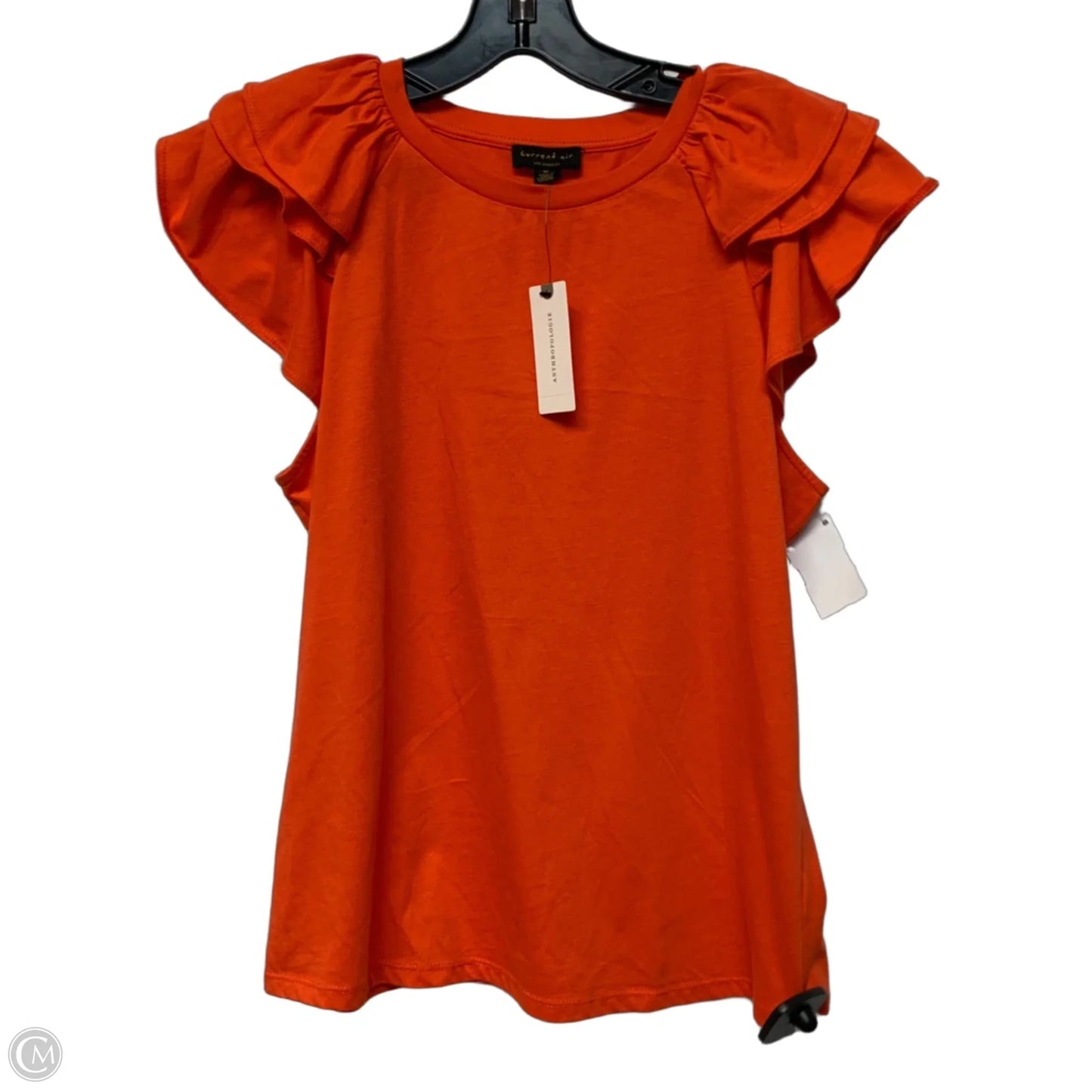 Top Short Sleeve By Current Air In Orange, Size: M