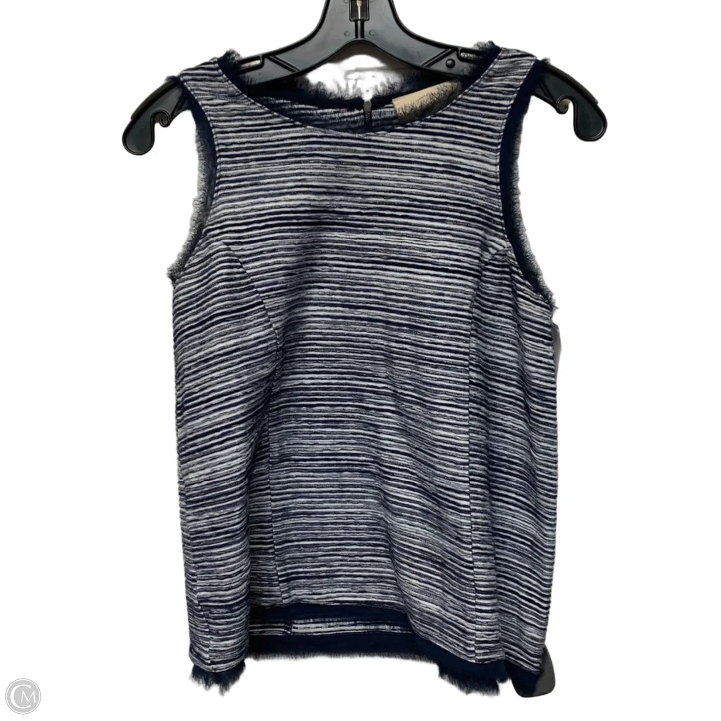 Top Sleeveless By Vanessavirginia In Blue & White, Size: Xs