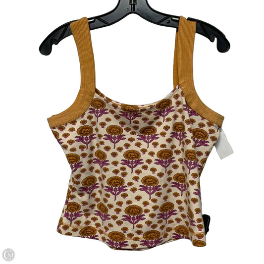 Top Sleeveless By Maeve In Orange & Purple, Size: S