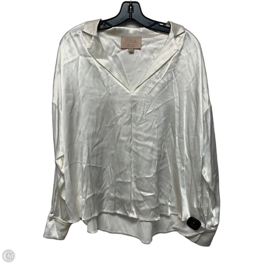 Blouse Long Sleeve By Rose & Crown In White, Size: Xs