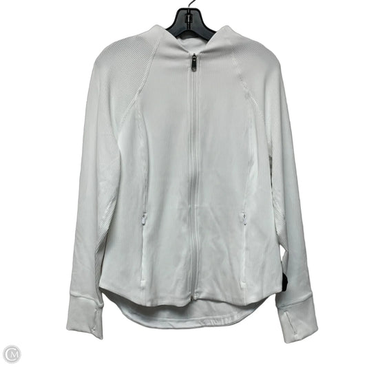 Athletic Jacket By Athleta In White, Size: Xl