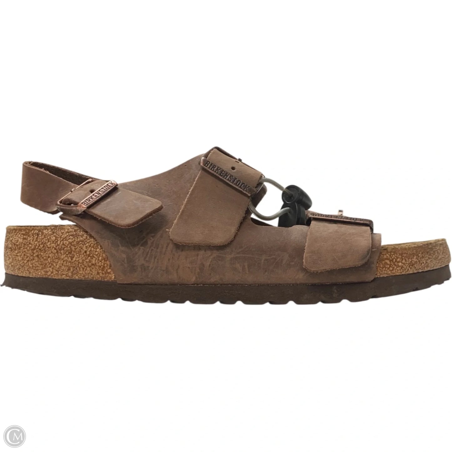 Sandals Flats By Birkenstock In Brown, Size: 8