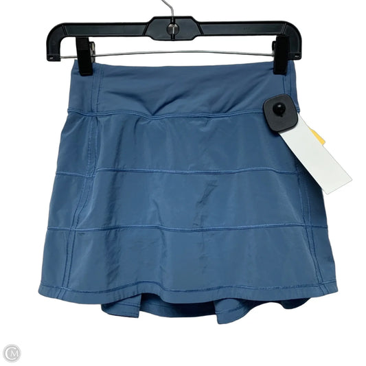 Athletic Skort By Lululemon In Blue, Size: Xs