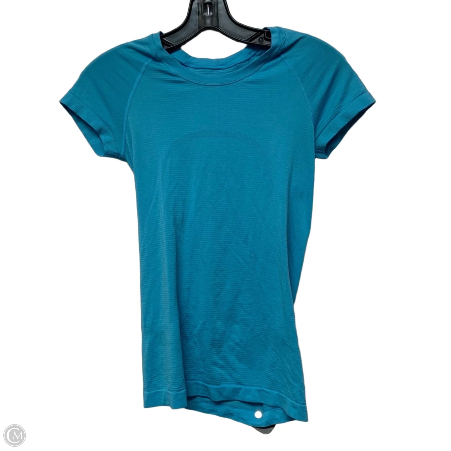 Athletic Top Short Sleeve By Lululemon In Blue, Size: Xs