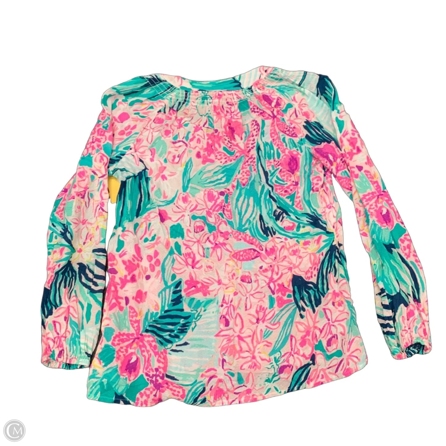 Top Long Sleeve Designer By Lilly Pulitzer In Blue & Pink, Size: Xs