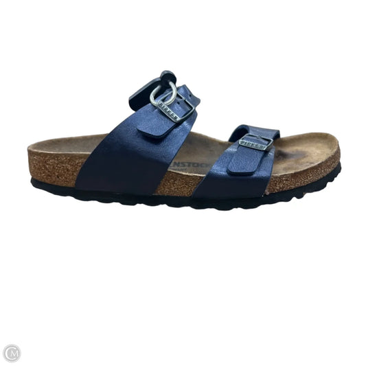 Sandals Flats By Birkenstock In Blue, Size: 9