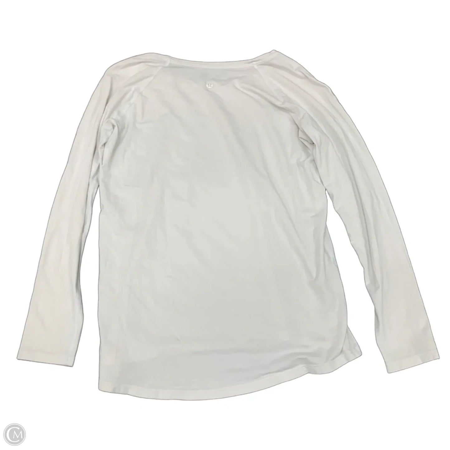 Athletic Top Long Sleeve Crewneck By Lululemon In White, Size: L