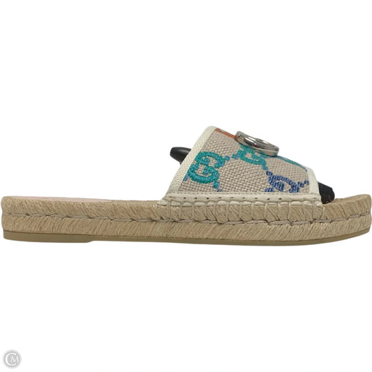 Sandals Luxury Designer By Gucci In Multi-colored, Size: 6.5
