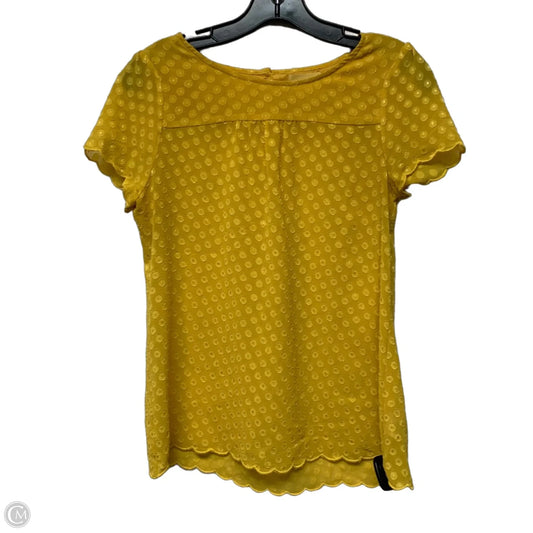 Top Short Sleeve By Maeve In Yellow, Size: Xs