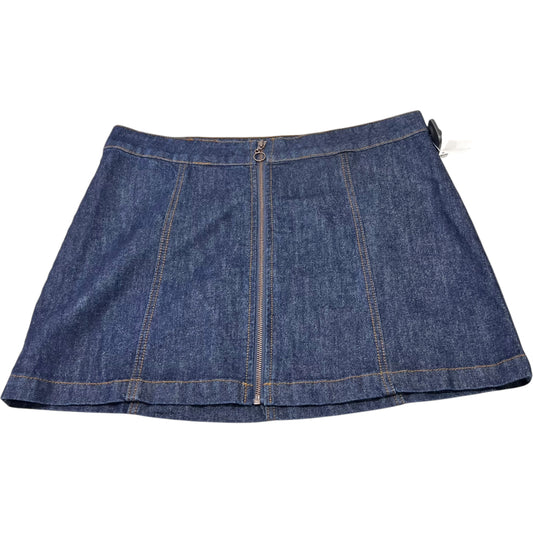 Skirt Mini & Short By Altard State In Blue Denim, Size: L