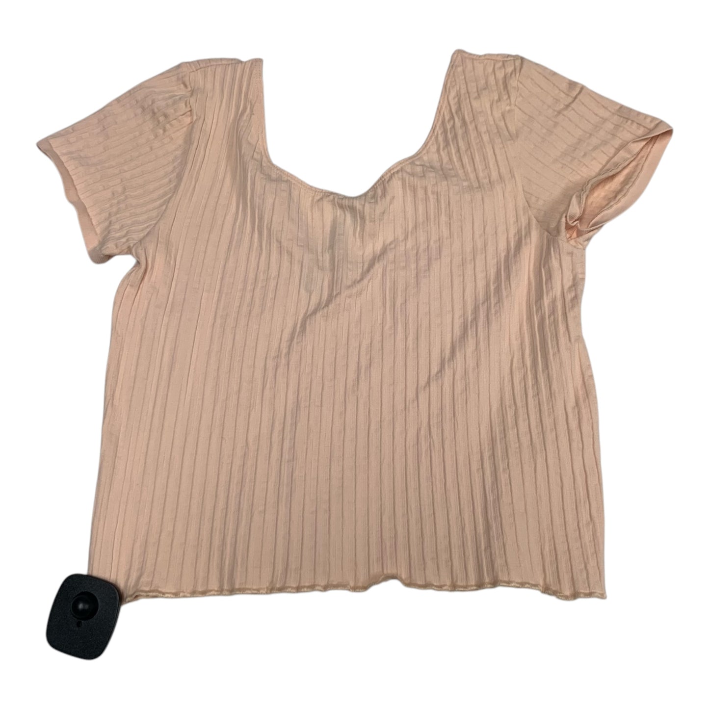 Top Short Sleeve By Urban Outfitters In Peach, Size: L