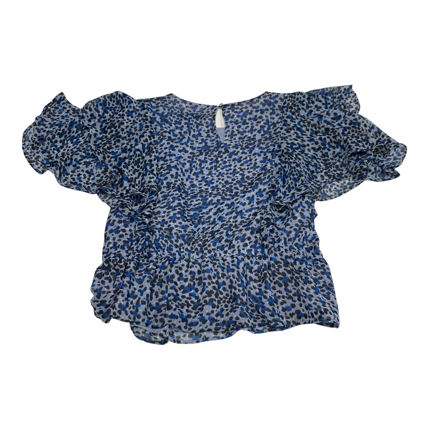 Blouse Short Sleeve By Express In Animal Print, Size: L