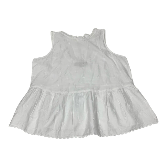 Top Sleeveless By Loft In White, Size: M