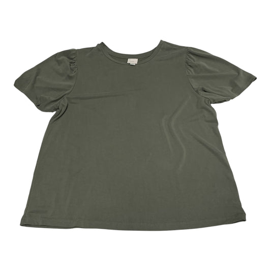 Top Short Sleeve By A New Day In Green, Size: L