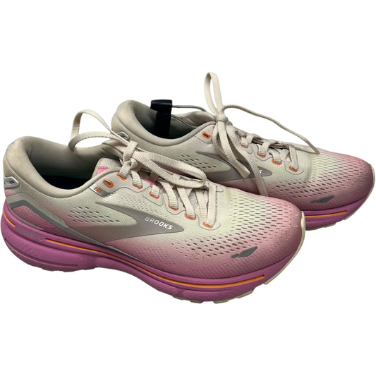 Shoes Athletic By Brooks In Pink & White, Size: 6.5