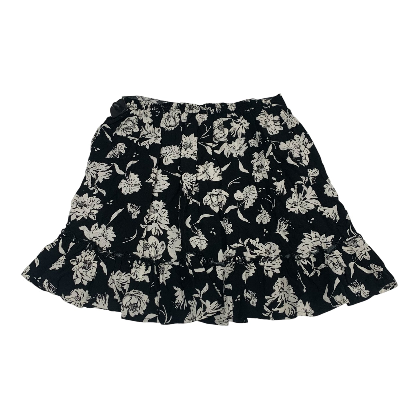 Skirt Mini & Short By Free People In Black & White, Size: L