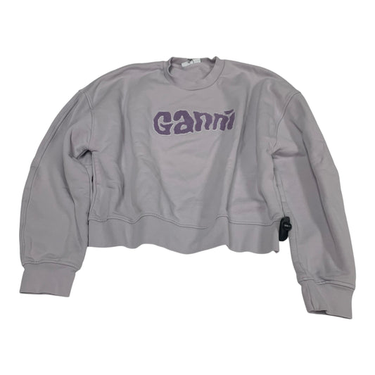 Sweatshirt Crewneck By Ganni In Purple, Size: L