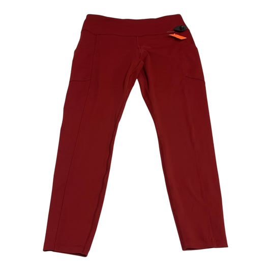 Athletic Leggings Capris By Eddie Bauer In Red, Size: L