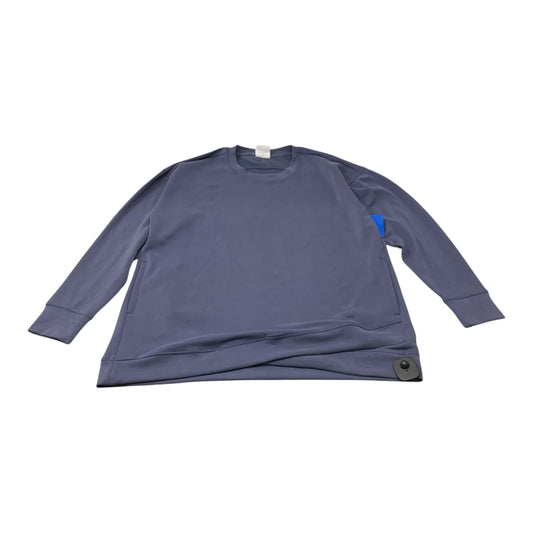 Athletic Top Long Sleeve Crewneck By Sage In Blue, Size: L